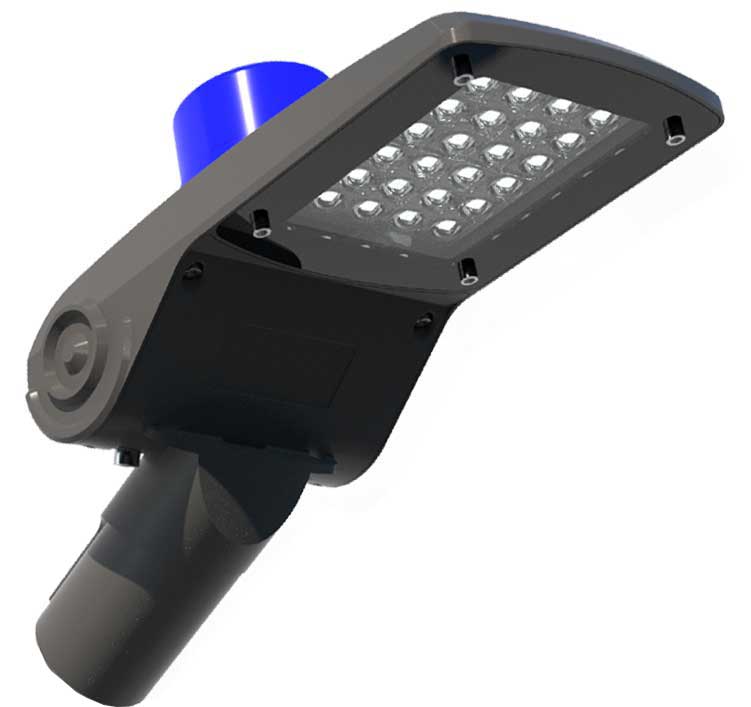 60W Dimmable LED Street lamp With Slip Mount, 135LM/W 5700K Pole