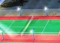 What are the precautions for badminton venue lighting?