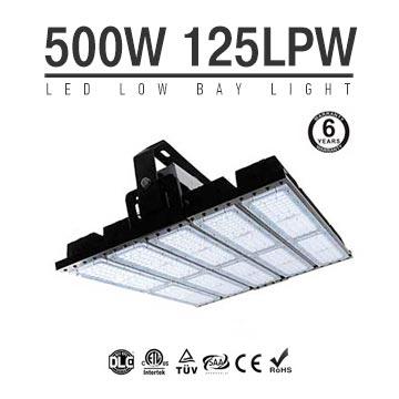 500W LED Flat High Bay Light 62500 Lumen Equivalent 2000W HID/Metal Halide Light 