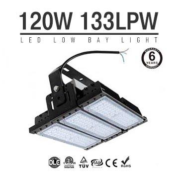 120W LED Flat High Bay Light 16000 Lumen Equivalent 300W HID/Metal Halide Light 