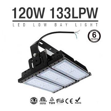 120W LED Flat High Bay Light 16000 Lumen Equivalent 300W HID/Metal Halide Light