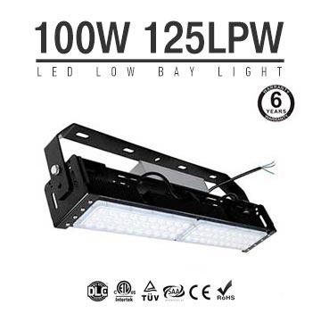 100W LED Flat High Bay Light 12500 Lumen Equivalent 250W HID/Metal Halide Light