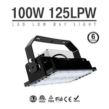 100W LED Flat High Bay Light 12500 Lumen Equivalent 250W HID/Metal Halide Light 