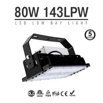 80W LED Flat High Bay Light 11400 Lumen Equivalent 200W HID/Metal Halide Light 