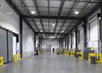 Why is it recommended to use LED lighting in the warehouse?