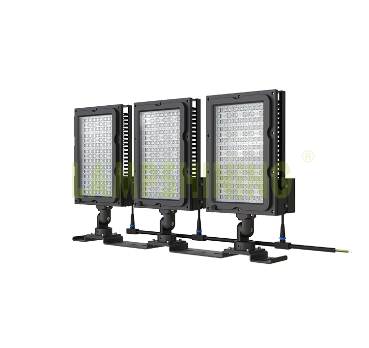 LED Sports Flood Light - Outdoor Brackets Rectangle Folding aluminum fin 4 Module Connection 10KV 20KV Light