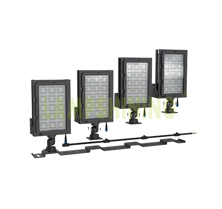 LED Sports Flood Light - Outdoor Brackets Rectangle Folding aluminum fin 4 Module Connection 10KV 20KV Light