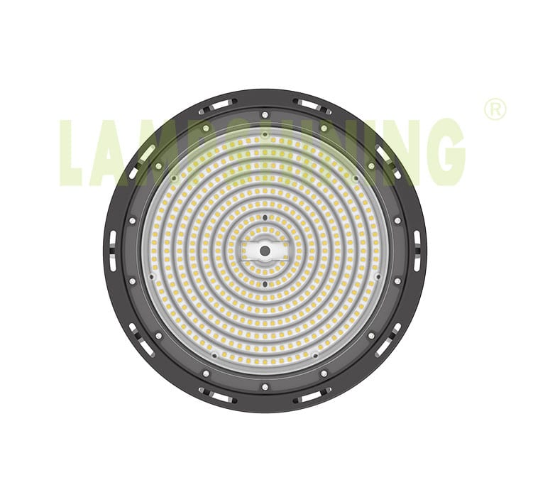 100W Slim Folding Aluminum Fin UFO LED High Bay Lighting, Industrial LED Lamp