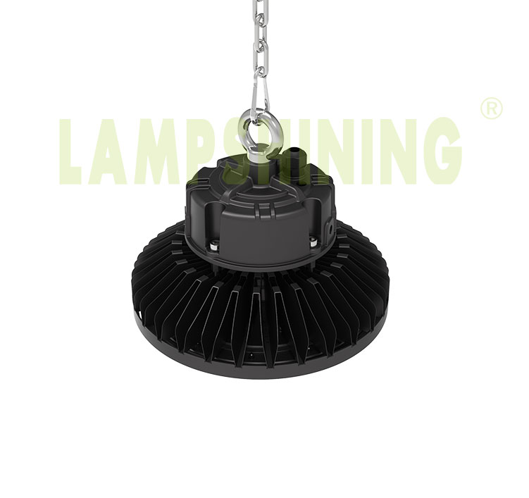 100W Slim Folding Aluminum Fin UFO LED High Bay Lighting, Industrial LED Lamp