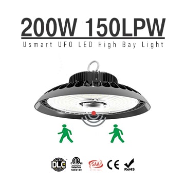 200W DLC ETL UFO LED High Bay Lights 30000 Lumen for warehouse, Garage