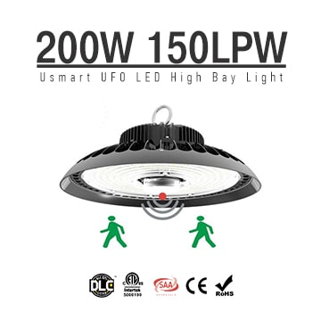 200W DLC ETL UFO LED High Bay Lights 30000 Lumen for warehouse, Garage 