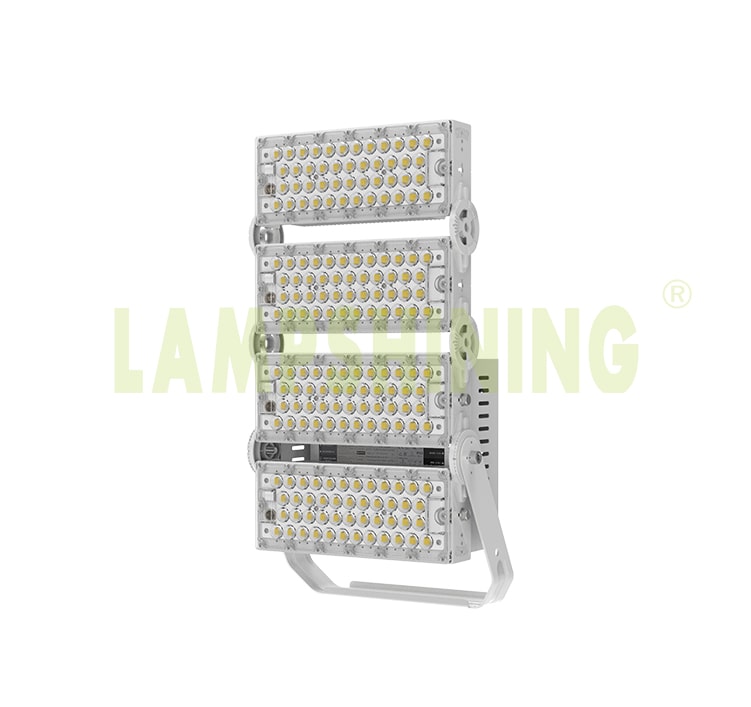 400W 480W Light Tower Light Fixtures - 100-277V 10kg Dimmable Aluminum Fin Bracket Module Flood Light