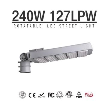 240W Arm Rotatable Meanwell LED Street Lamps 30500LM 