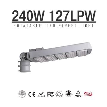 240W Arm Rotatable Meanwell LED Street Lamps 30500LM