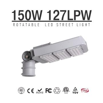 150W DLC TUV LED Street Light Arm Rotatable Meanwell daylight 6kg road Lighting 19000LM 