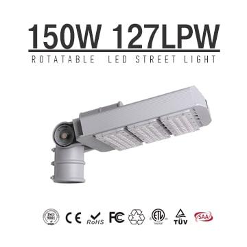 150W DLC TUV LED Street Light Arm Rotatable Meanwell daylight 6kg road Lighting 19000LM