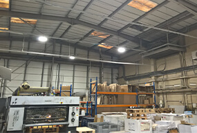 150W LED Low Bay Lighting for Printing Plant in UK