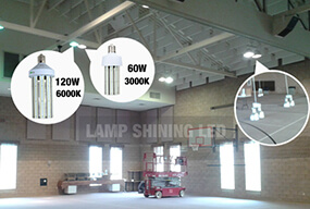 120 watt and 60 watt LED Corn lamps replacing 200W MH Bulb