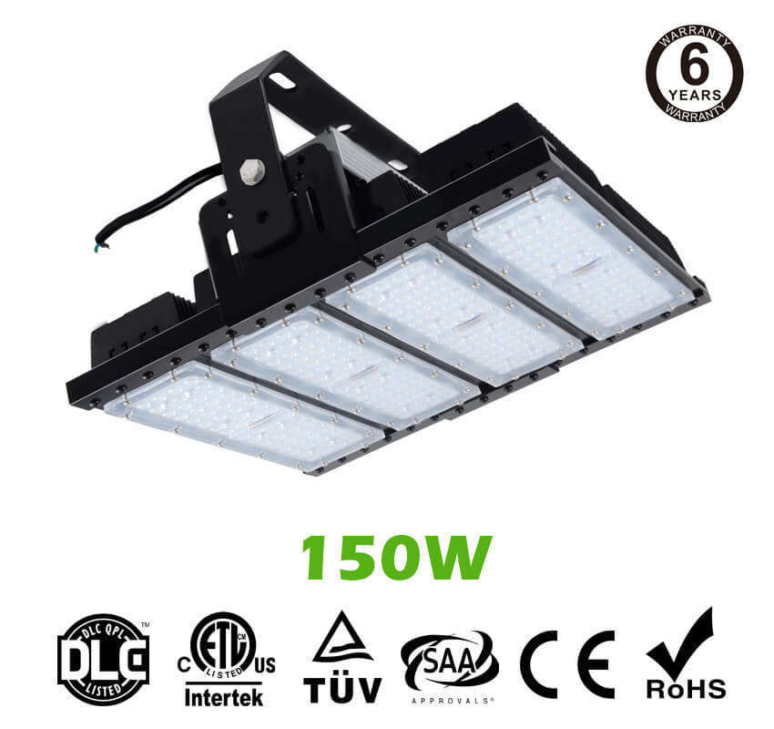 150W LED Flat High Bay Light 20000 Lumen Equivalent 400W HID/Metal Halide Light