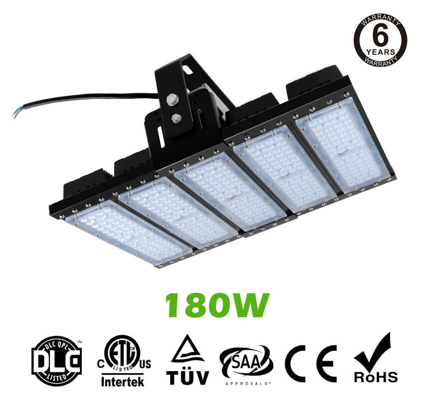 180W LED Flat High Bay Light 24000 Lumen Equivalent 450W HID/Metal Halide Light